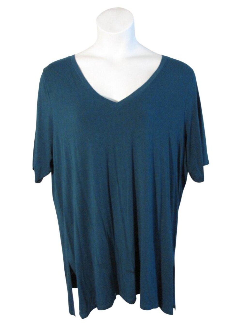 Torrid Super Soft Jersey Knit 3 3X Teal Blue Shirt Top Stretch